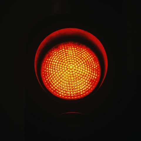 traffic light in red